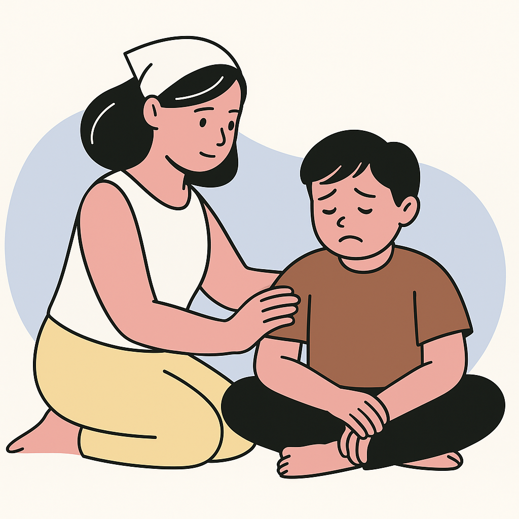 Frustrated parent illustration